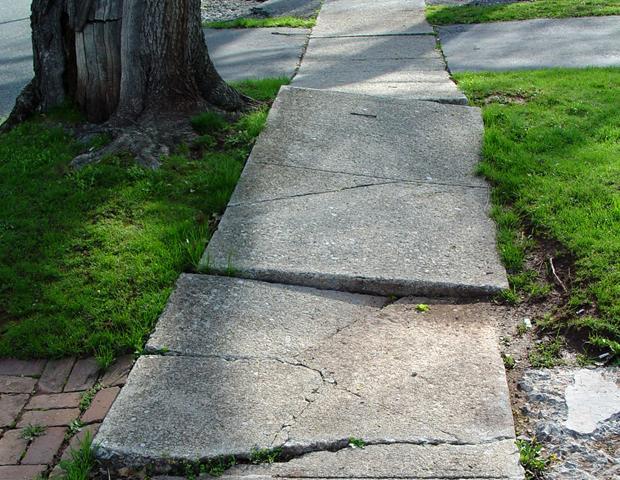 Sidewalk in bad condition